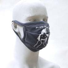 Load image into Gallery viewer, Wednesday Charcoal Washable Face Mask
