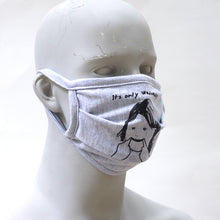 Load image into Gallery viewer, Wednesday Gray Washable Face Mask
