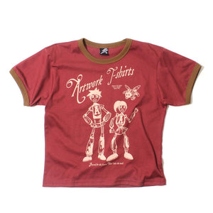 AW Classic Robot Maroon (Girls Croptop)
