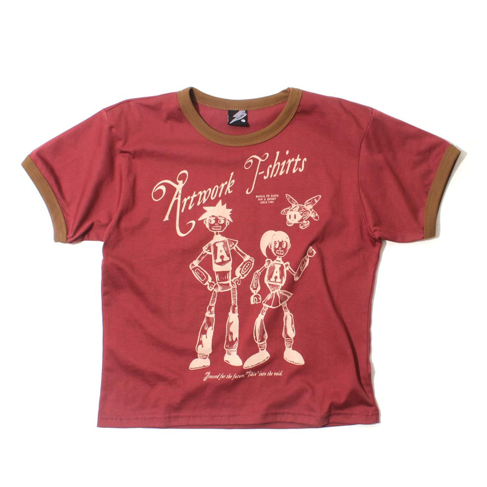 AW Classic Robot Maroon (Girls Croptop)