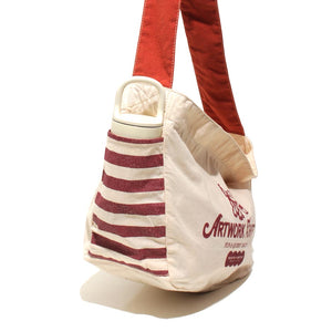 AW Robot Dog Maroon (Wide Messenger Bag)