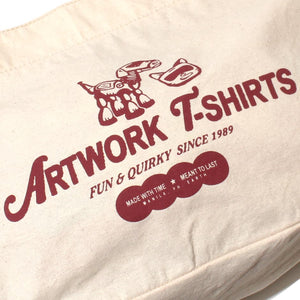 AW Robot Dog Maroon (Wide Messenger Bag)
