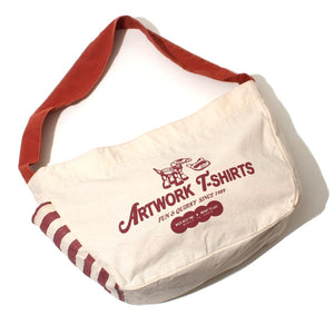 AW Robot Dog Maroon (Wide Messenger Bag)