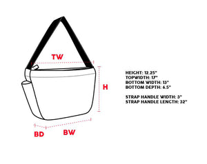 AW Robot Dog Maroon (Wide Messenger Bag)