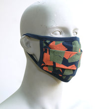 Load image into Gallery viewer, Camo 4 Navy Washable Face Mask
