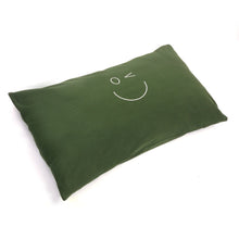 Load image into Gallery viewer, Smiley Wink Face Green 2 Pc. Bed Pillowcase
